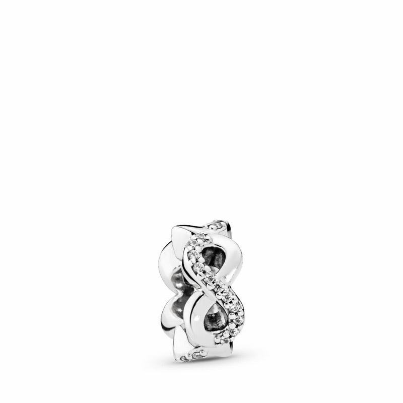 Pandora Infinite Love Charm Ireland - Sterling Silver/Cubic Zirconia - 621903PEC